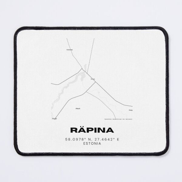Item preview, Räpina Coordinates Print | 58.0978° N 27.4642° E | Estonia Minimalist Wall Art designed and sold by RM-Journey.