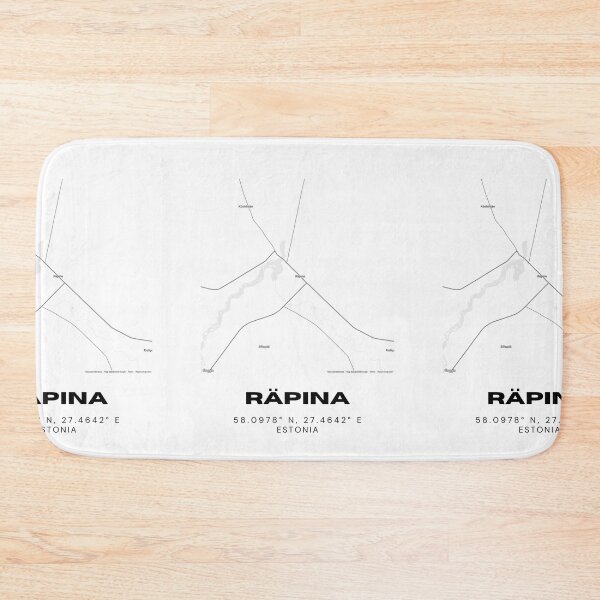 Item preview, Räpina Coordinates Print | 58.0978° N 27.4642° E | Estonia Minimalist Wall Art designed and sold by RM-Journey.
