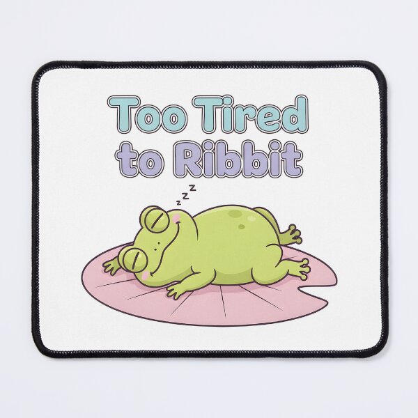 Item preview, Funny spring Frog Too Tired to Ribbit Cute Frog Cartoon T-Shirt designed and sold by Uglyandcute.