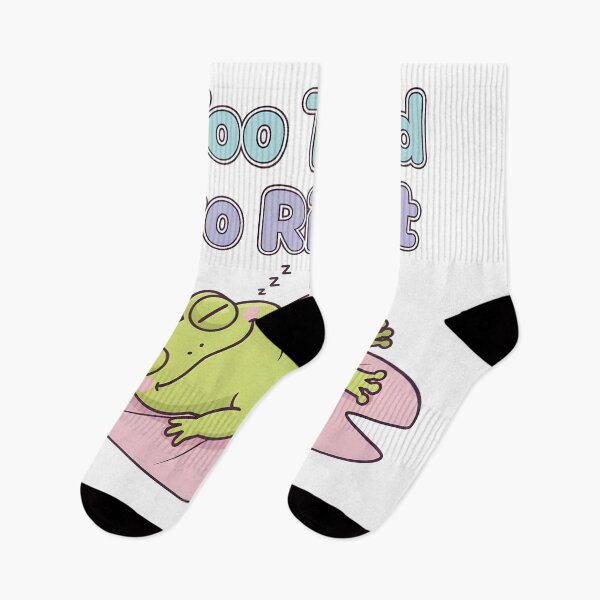 Item preview, Funny spring Frog Too Tired to Ribbit Cute Frog Cartoon T-Shirt designed and sold by Uglyandcute.