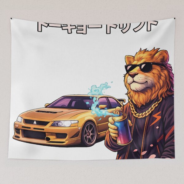 Item preview, Tokyo Drift Lion — Golden Street King designed and sold by ELmestka.