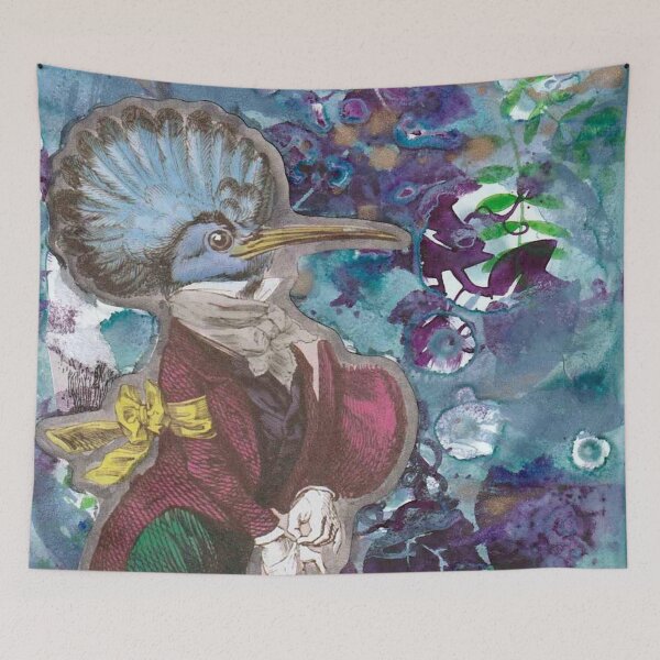 Item preview, Bird Man Wearing A Suit Abstract Art Work designed and sold by Karlena Lewin Studio.