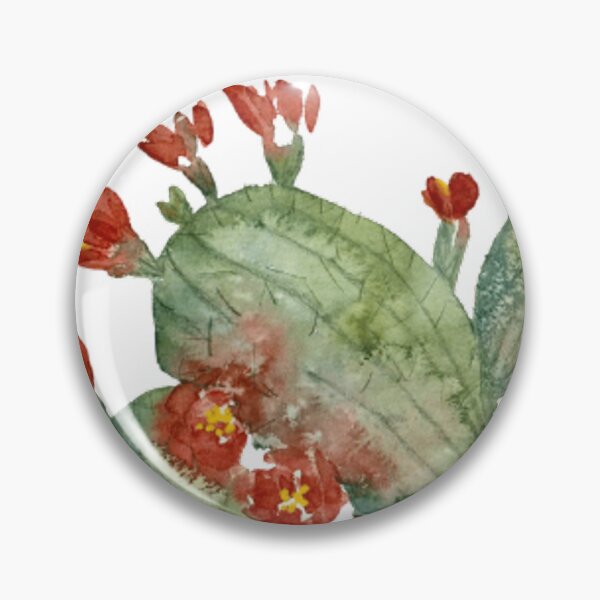 Item preview, Flowering Cactus Watercolor  designed and sold by Karlena Lewin Studio.