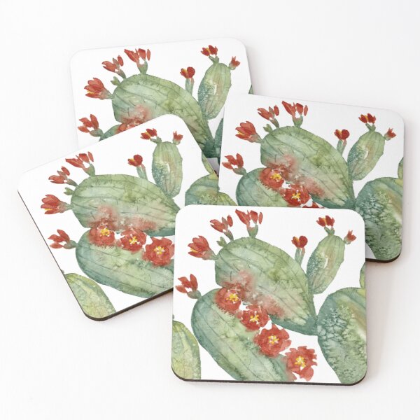 Item preview, Flowering Cactus Watercolor  designed and sold by Karlena Lewin Studio.