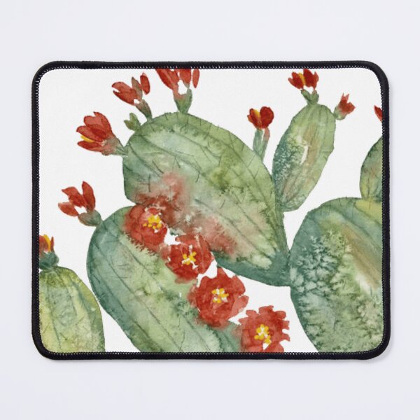 Item preview, Flowering Cactus Watercolor designed and sold by Karlena Lewin Studio.