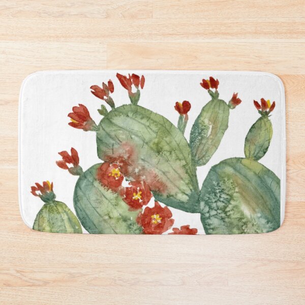 Item preview, Flowering Cactus Watercolor  designed and sold by Karlena Lewin Studio.
