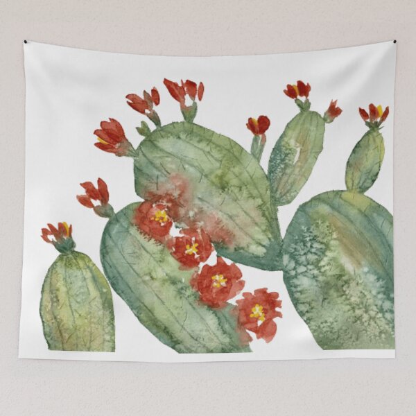 Item preview, Flowering Cactus Watercolor  designed and sold by Karlena Lewin Studio.
