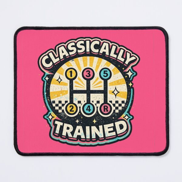 Item preview, Classically Trained – Manual Transmission Gear Shift Retro Design designed and sold by SnarkleCo.