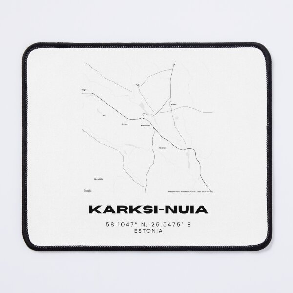 Item preview, Karksi-Nuia Estonia Coordinates Print | 58.1047° N 25.5475° E designed and sold by RM-Journey.