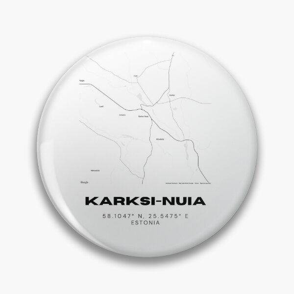 Item preview, Karksi-Nuia Estonia Coordinates Print | 58.1047° N 25.5475° E designed and sold by RM-Journey.