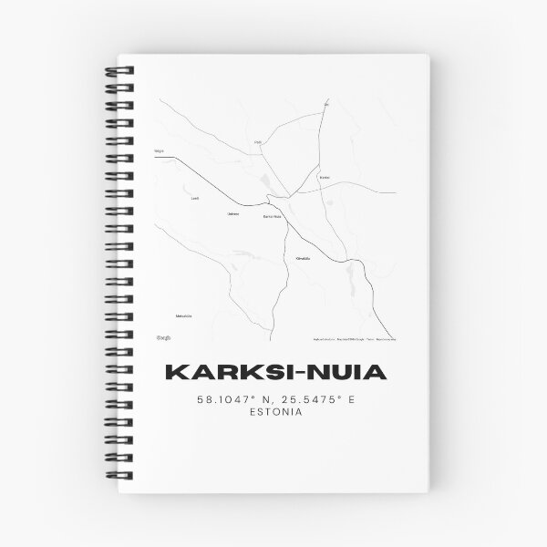 Item preview, Karksi-Nuia Estonia Coordinates Print | 58.1047° N 25.5475° E designed and sold by RM-Journey.