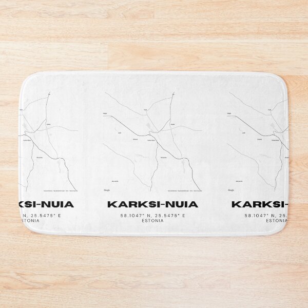 Item preview, Karksi-Nuia Estonia Coordinates Print | 58.1047° N 25.5475° E designed and sold by RM-Journey.