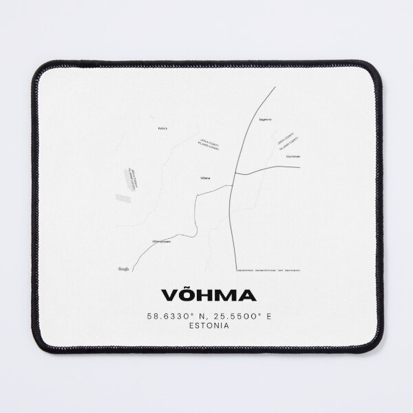 Item preview, Võhma Coordinates Wall Art | 58.6330° N 25.5500° E | Estonia Print designed and sold by RM-Journey.