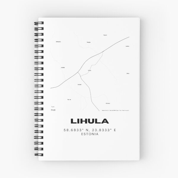 Item preview, Lihula Coordinates Print | 58.6833° N 23.8333° E | Estonia Minimal Wall Art designed and sold by RM-Journey.