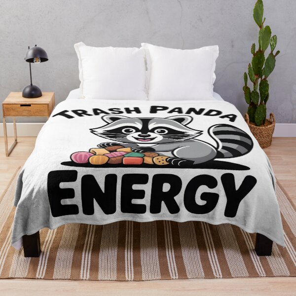 Item preview, funny spring Trash Panda Energy Funny Raccoon Cartoon T-Shirt designed and sold by Uglyandcute.