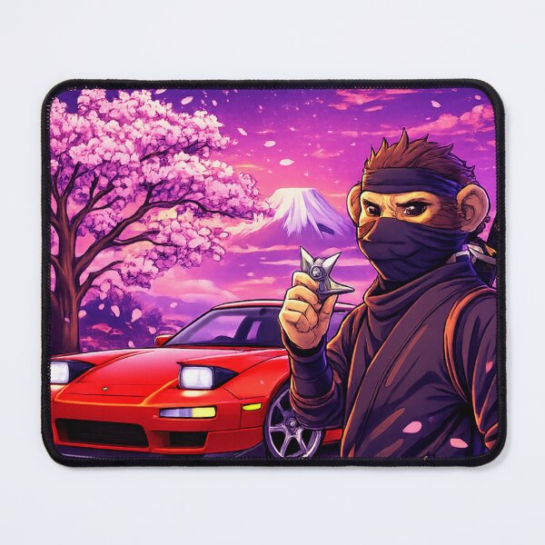 Item preview, Ninja Monkey Drift — Sakura Shadow Run designed and sold by ELmestka.