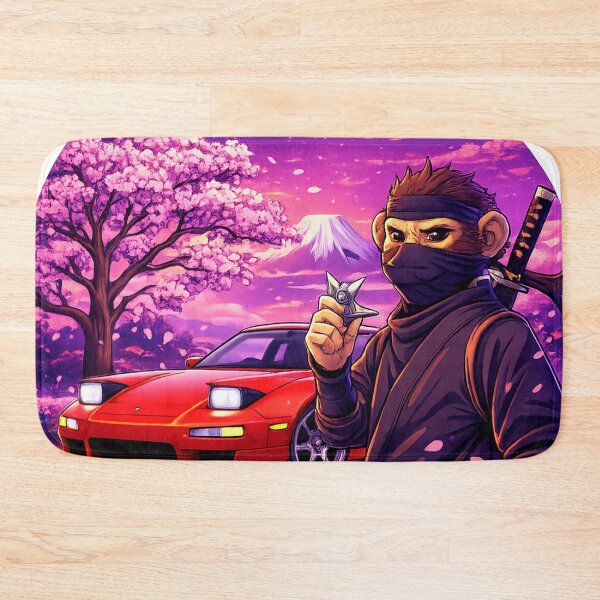 Item preview, Ninja Monkey Drift — Sakura Shadow Run designed and sold by ELmestka.