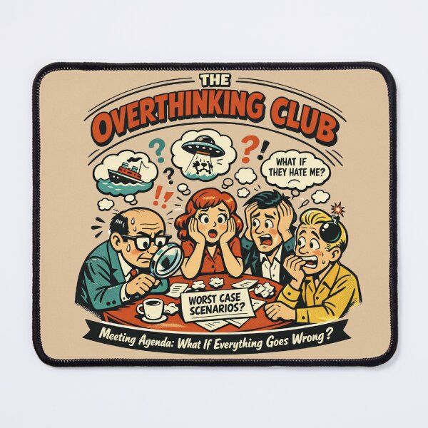 Item preview, The Overthinking Club – Retro Dark Humor Vintage Comic designed and sold by LMFARNACIO.