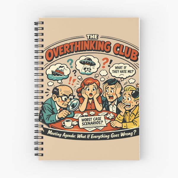 Item preview, The Overthinking Club – Retro Dark Humor Vintage Comic designed and sold by LMFARNACIO.