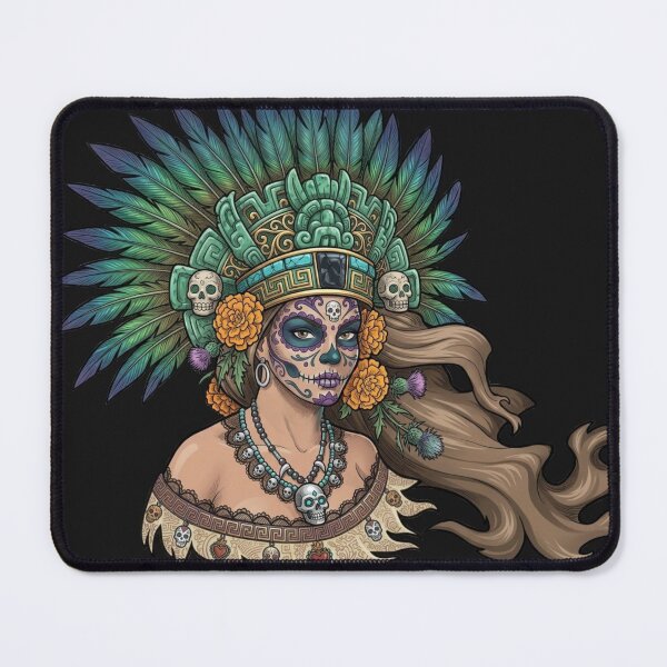 Item preview, Aztec Goddess Day of the Dead Sugar Skull Art designed and sold by KabronX.