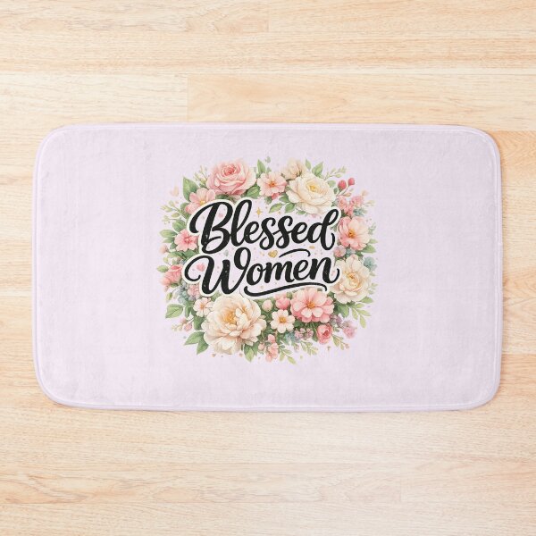 Item preview, Blessed Women Floral Typography – Feminine Inspirational Design designed and sold by Aura.Creative.