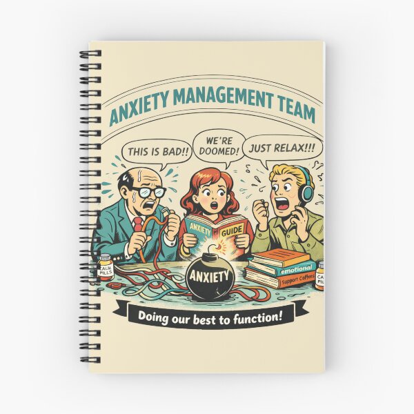 Item preview, Anxiety Management Team – Funny Retro Comic Anxiety Humor designed and sold by LMFARNACIO.
