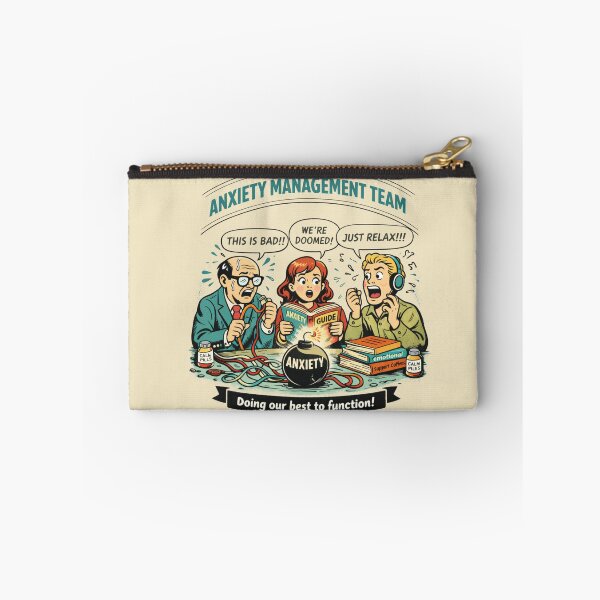 Item preview, Anxiety Management Team – Funny Retro Comic Anxiety Humor designed and sold by LMFARNACIO.