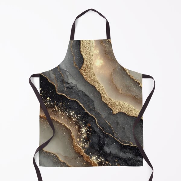Item preview, Flowing Gilded Marble Art for Modern Luxury Bedroom designed and sold by Nine Lives Studio.
