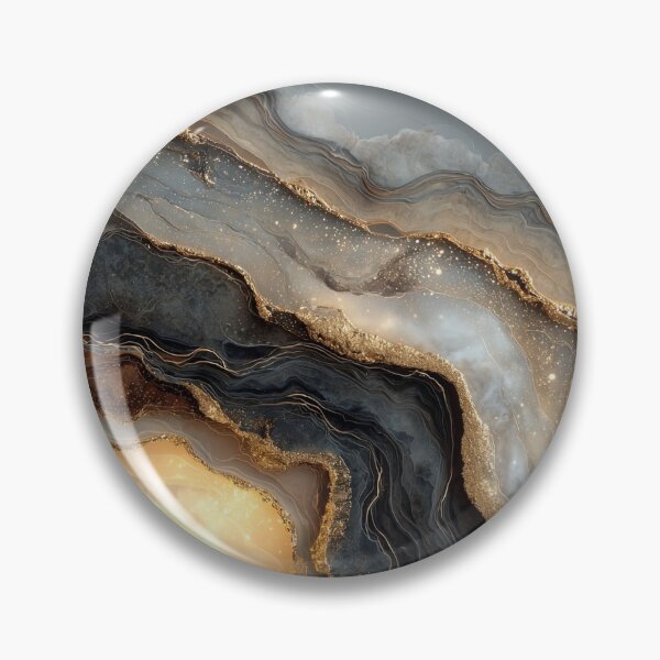 Item preview, Ethereal Slate and Pearl Fluid Resin with Glowing Gold Dust designed and sold by Nine Lives Studio.