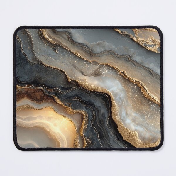 Item preview, Ethereal Slate and Pearl Fluid Resin with Glowing Gold Dust designed and sold by Nine Lives Studio.