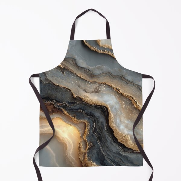 Item preview, Ethereal Slate and Pearl Fluid Resin with Glowing Gold Dust designed and sold by Nine Lives Studio.