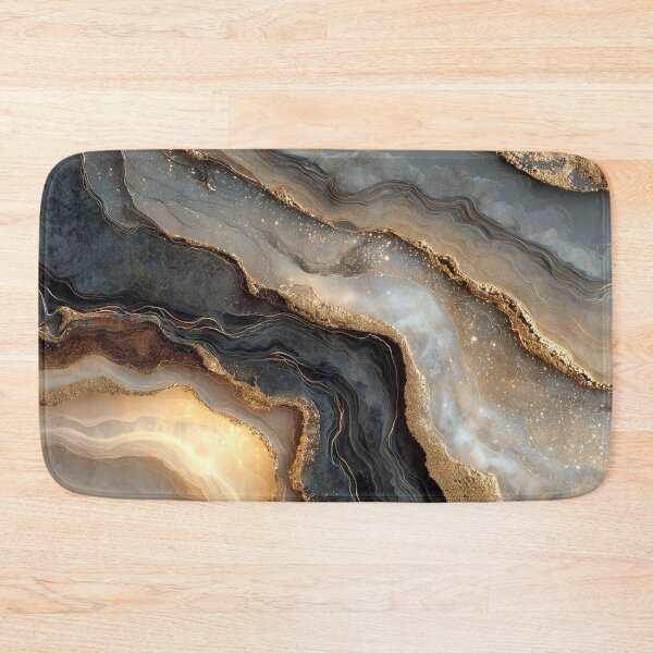 Item preview, Ethereal Slate and Pearl Fluid Resin with Glowing Gold Dust designed and sold by Nine Lives Studio.