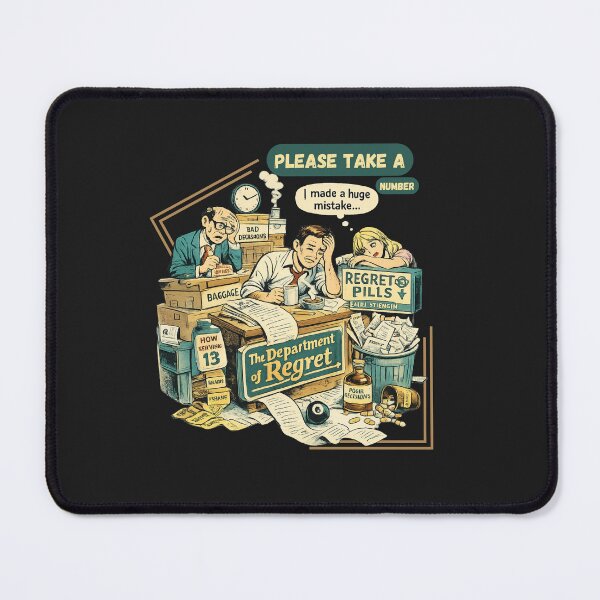 Item preview, The Department of Regret – Retro Comic Bad Decisions designed and sold by LMFARNACIO.