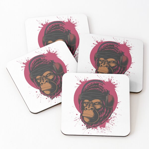 Item preview, Cool Gorilla with Headphones Street Art designed and sold by yuki-hana.