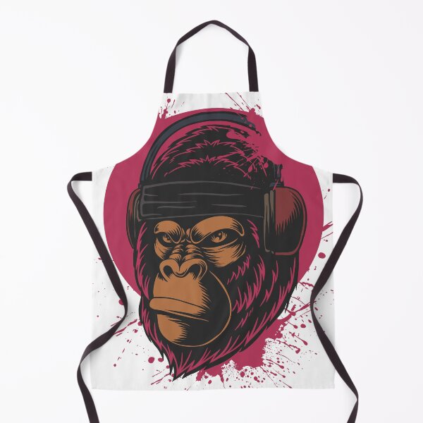 Item preview, Cool Gorilla with Headphones Street Art designed and sold by yuki-hana.