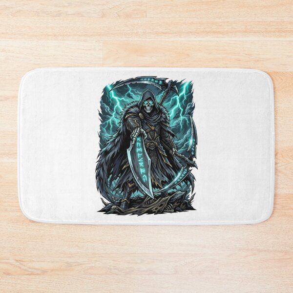 Item preview, Terrifying Grim Reaper Pointing Scythe With Teal Lightning designed and sold by Tong4130.