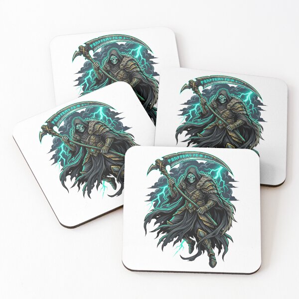 Item preview, Floating Grim Reaper With Scythe And Intense Teal Lightning designed and sold by Tong4130.