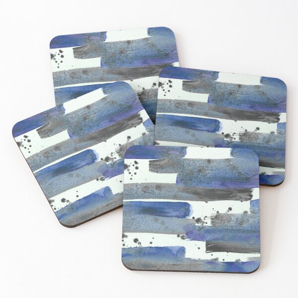 Item preview, Blue Grey Abstract Watercolor Painting designed and sold by Karlena Lewin Studio.