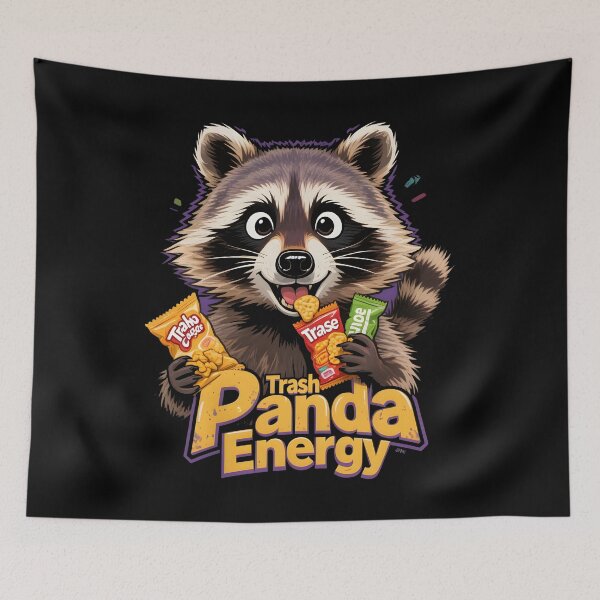 Item preview, funny spring Trash Panda Energy Funny Raccoon Cartoon T-Shirt designed and sold by Uglyandcute.