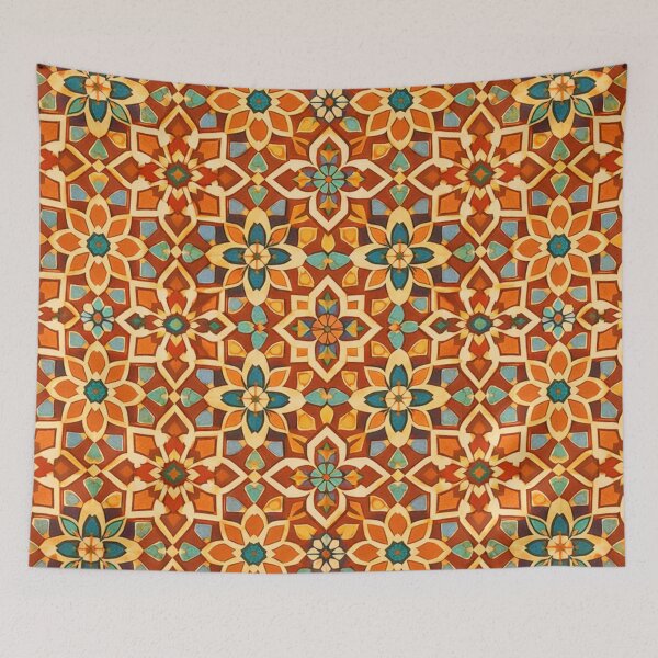 Item preview, Terracotta Desert Moorish Geometric Pattern designed and sold by Myra365Art.