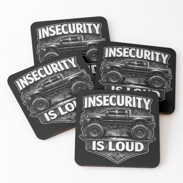 Item preview, Funny Lifted Pickup Truck – Insecurity Is Loud Truck Humor Tee designed and sold by MojaveTradePost.