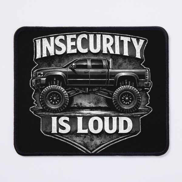 Item preview, Funny Lifted Pickup Truck – Insecurity Is Loud Truck Humor Tee designed and sold by MojaveTradePost.