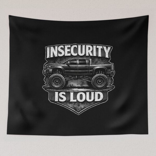 Item preview, Funny Lifted Pickup Truck – Insecurity Is Loud Truck Humor Tee designed and sold by MojaveTradePost.