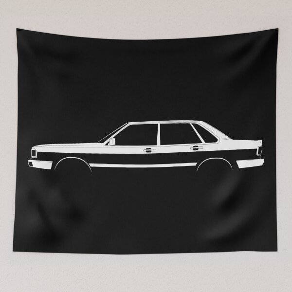 Item preview, 80 Quattro (B2) (White) designed and sold by Car Silhouettes.