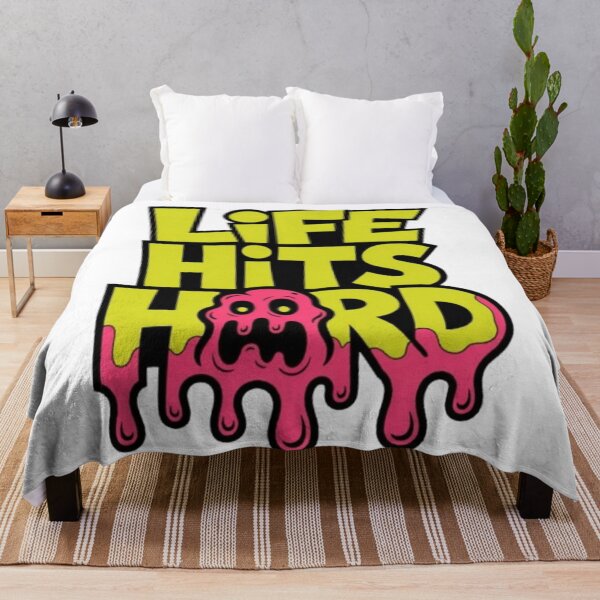 Item preview, Life Hits Hard – Neon Drip Street Art Graphic Design designed and sold by NewUSShop.