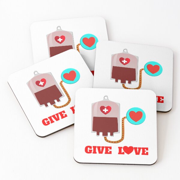 Item preview, Give Love - Blood Donation 3D Heart Art designed and sold by NotEqualOfficial.