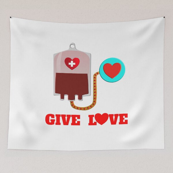 Item preview, Give Love - Blood Donation 3D Heart Art designed and sold by NotEqualOfficial.