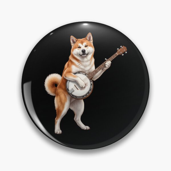 Item preview, Akita Playing Banjo Player Banjoist Dog Lover designed and sold by DoodleTortle.