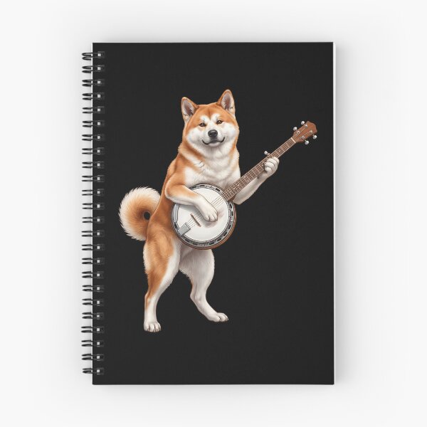 Item preview, Akita Playing Banjo Player Banjoist Dog Lover designed and sold by DoodleTortle.