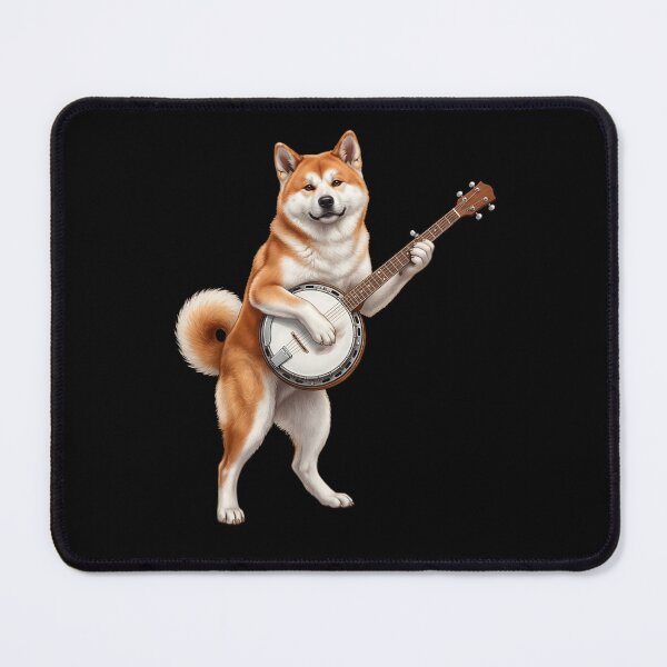 Item preview, Akita Playing Banjo Player Banjoist Dog Lover designed and sold by DoodleTortle.